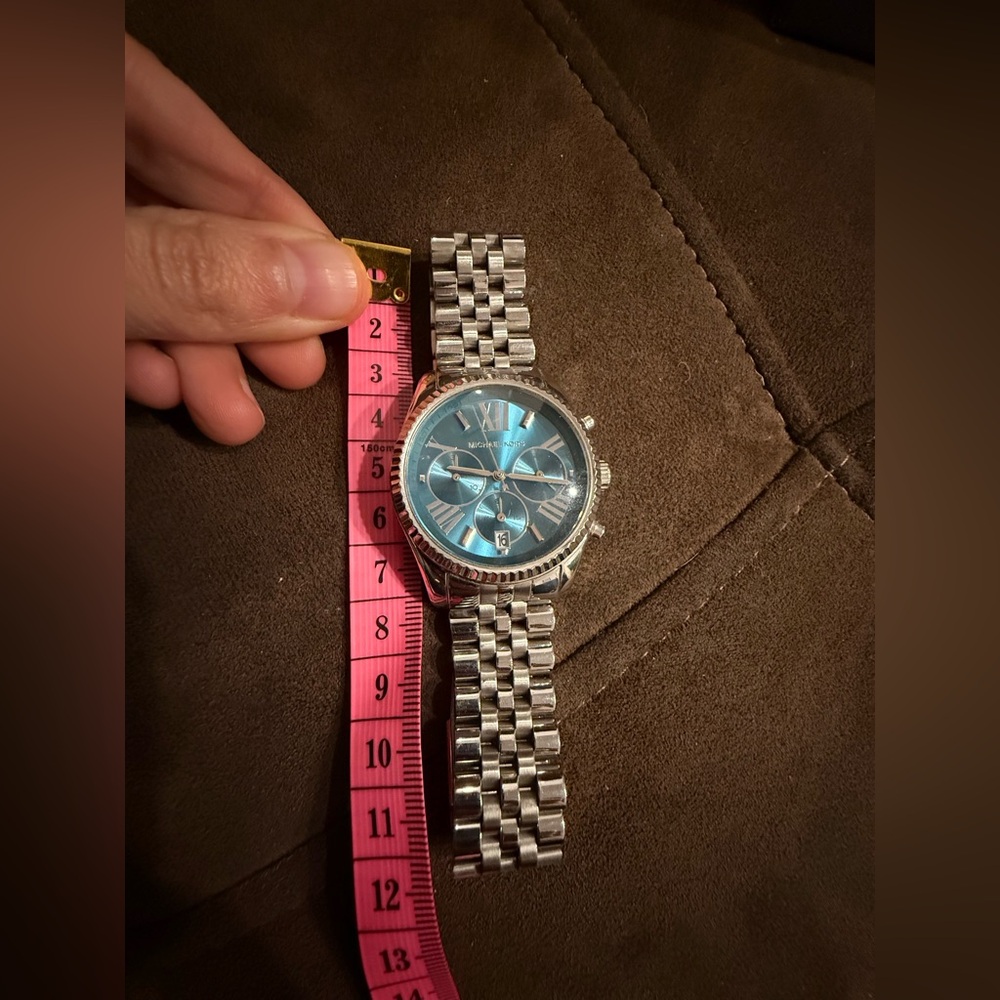 Michael Kors Silver Chronograph with Blue Dial